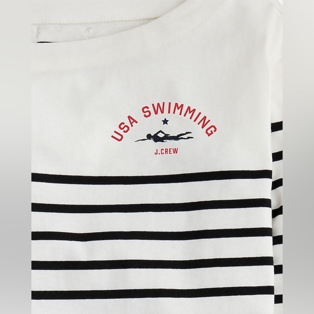 J. Crew Limited-edition USA Swimming® X J.Crew Cropped Boatneck T-shirt - Picture 3 of 9